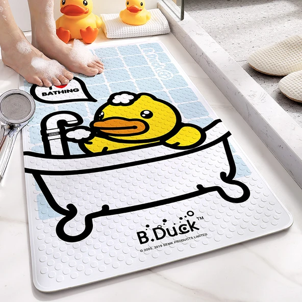 Çizgi Film Ördek Banyo Kaymaz Paspas - 50x80cm Kabarcık Banyosu
