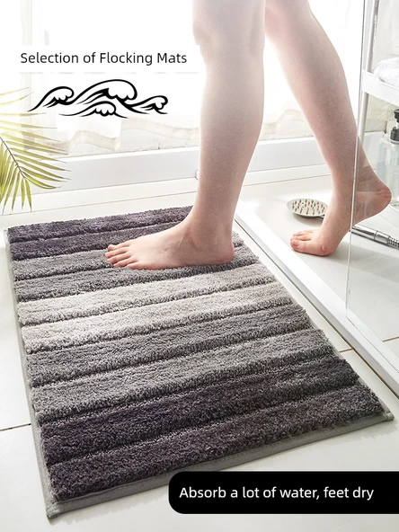 Piyano Tuşları Desenli Banyo Halısı - 50x80 cm - Camel - 4
