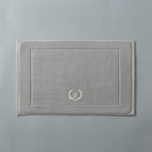 Pamuklu Banyo Paspası - Kaymaz - 50cm x 75cm - İş Grisi 2