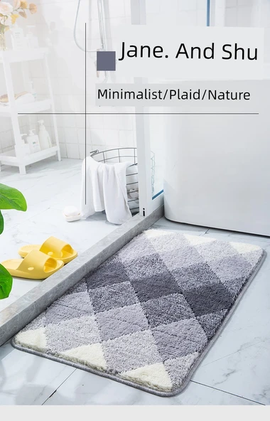 Kaymaz Emici Büyük Boy Paspas - 80x120 cm - Açık Ton - 8