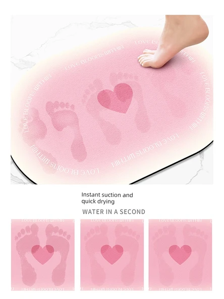 45x65cm Diatomit Banyo Paspası - Sakura Polen - 6