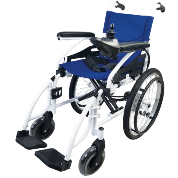 Poylin P200C Katlanabilir Çocuk Akülü Tekerlekli Sandalye Mavi ürün görseli 1