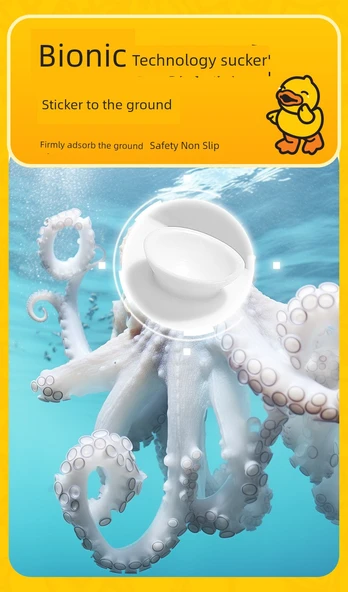 Çizgi Film Ördek Banyo Kaymaz Paspas - 55X55cm Kabarcık Banyosu [Yuvarlak] - 12