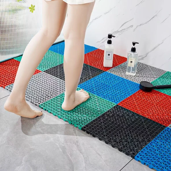 30x30 Mavi Su Yalıtımlı Drenajlı Banyo Halısı - 15mm - 11