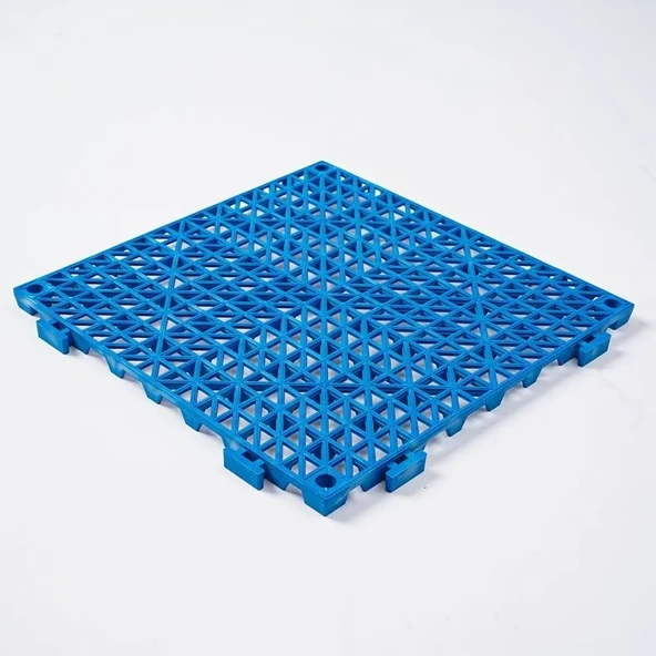 30x30 Mavi Su Yalıtımlı Drenajlı Banyo Halısı - 15mm