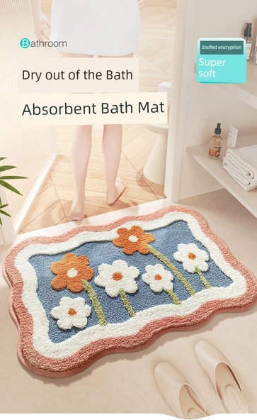 Emici Banyo Paspası - 50x80 cm - Gingam Arası - 7