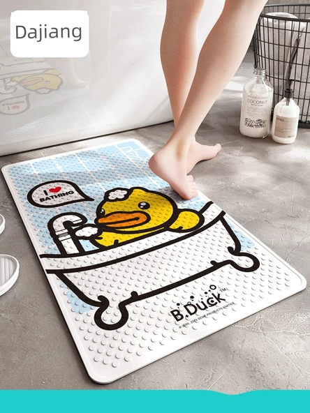 Çizgi Film Ördek Banyo Kaymaz Paspas - 50x80cm Sörfçü Ördek - 2