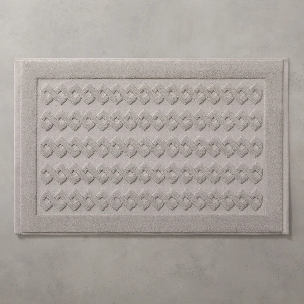 Pamuklu Banyo Paspası - Kaymaz - 40cm x 60cm - Mocha Kahverengi