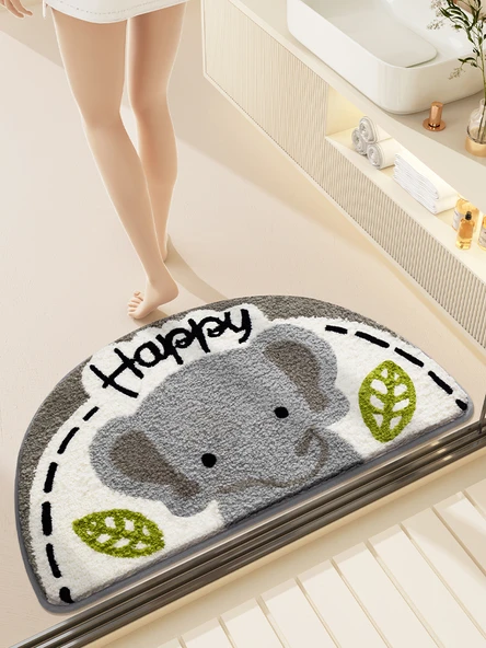 Çizgi Film Desenli Emici Banyo Paspası 45x75cm - Nebula Ayı - 2