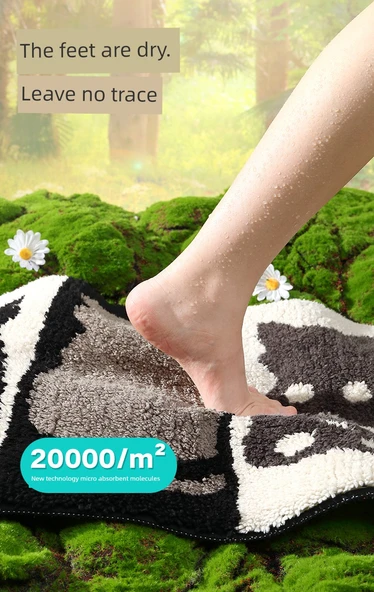 Çizgi Film Banyo Paspası 40X60cm Turp Tavşan Kaymaz Halı - 10