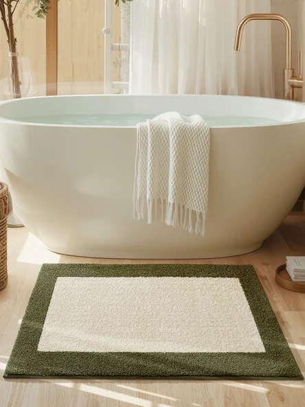 Kaymaz Banyo Paspası - 61x110cm - To Jane-Yeşil - 2