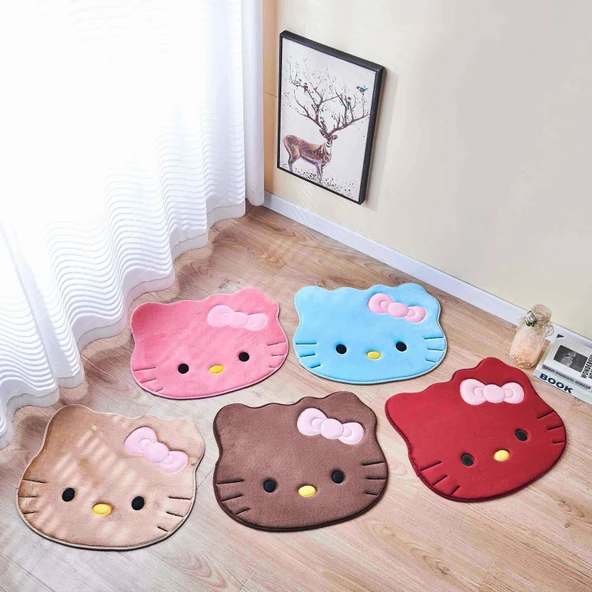 Hafızalı Köpük Banyo Halısı - 50x60 cm - KT Kedi Mavi - 2