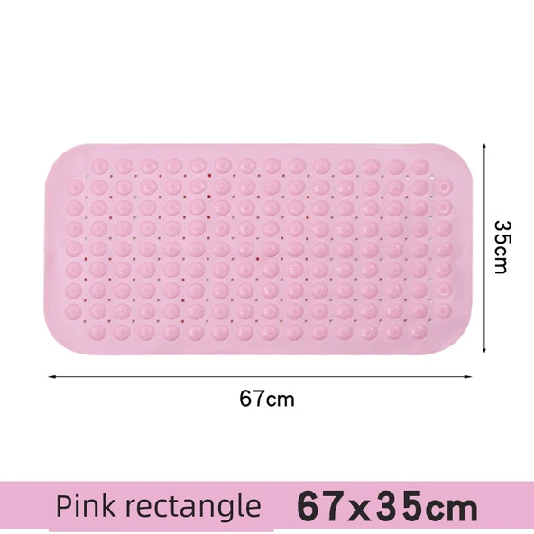 Nordic Kaymaz Banyo Paspası - Pembe Dikdörtgen 67*35cm