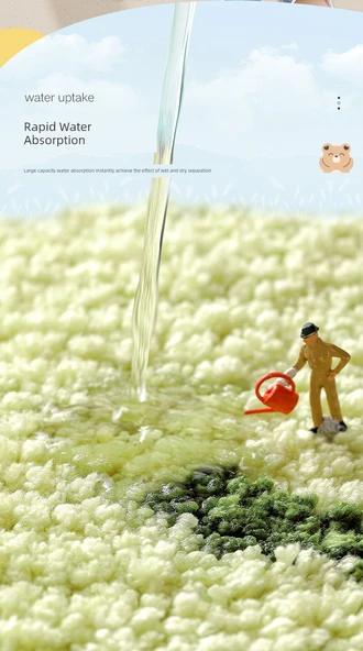 Çizgi Film Desenli Emici Kaymaz Banyo Paspası - 50x80cm Hayaller Gerçek Oluyor - 12