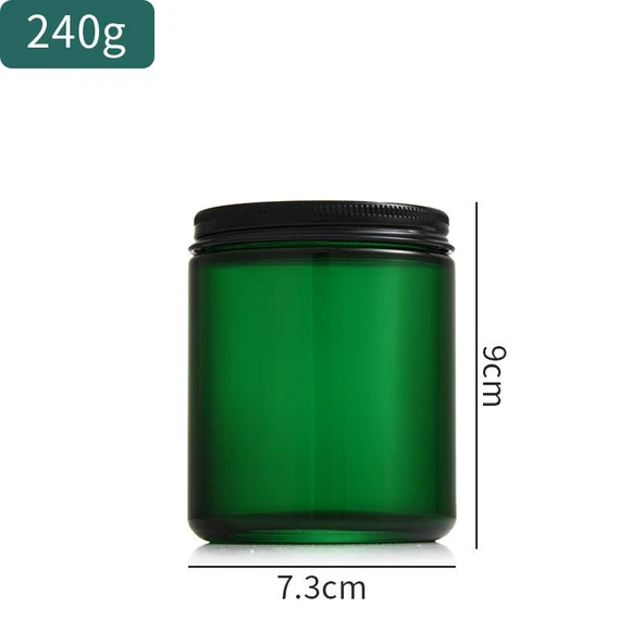 DIY Aromaterapi Mum Cam Bardak - Kapaklı - Soya Wax Haznesi - 200g Şeffaf - 5