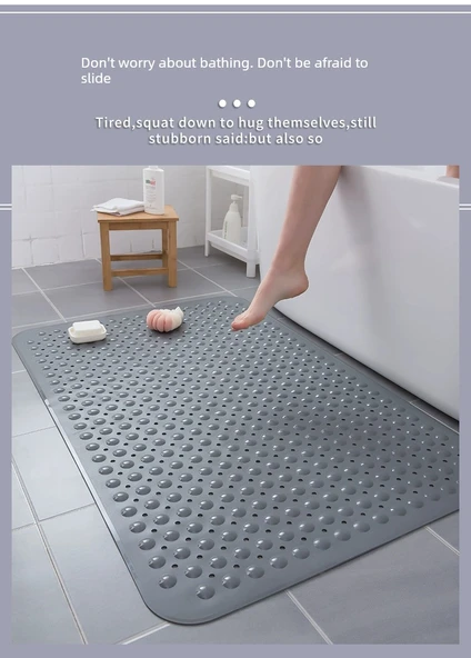 Kaymaz Banyo Halısı - 80x80cm Kahverengi Büyük Kabarcıklı - 6
