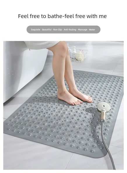 Kaymaz Banyo Halısı - 120x80cm Uzay Grisi Atmosfer Kabarcıklı - 8