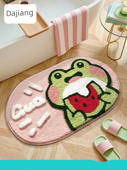 Çizgi Film Desenli Emici Kaymaz Banyo Paspası - 50x80cm Utangaç Küçük Panda - 2