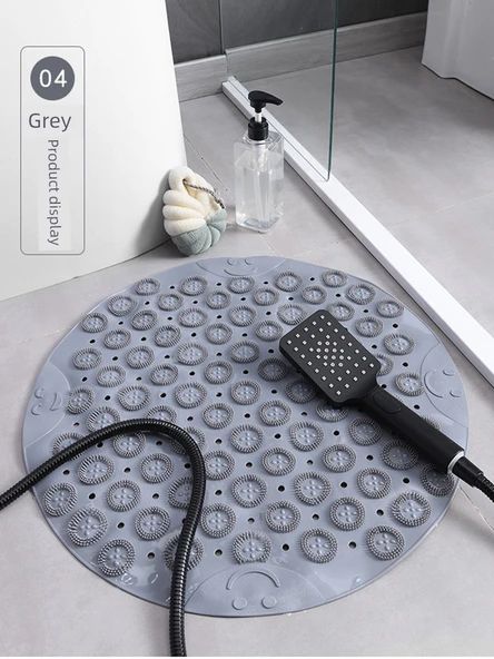 Yuvarlak Kaymaz PVC Banyo Halısı - 53x53cm - Mars Yeşili - 2