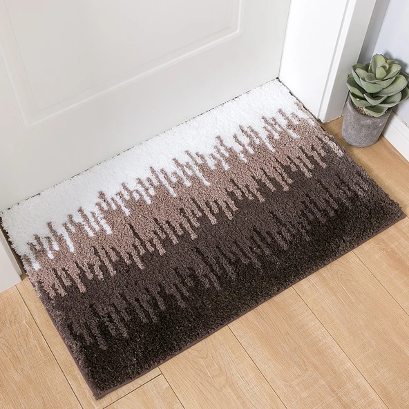 Kaymaz Tabanlı Emici Banyo Halısı Seti - 40x60 ve 50x80cm - Keten