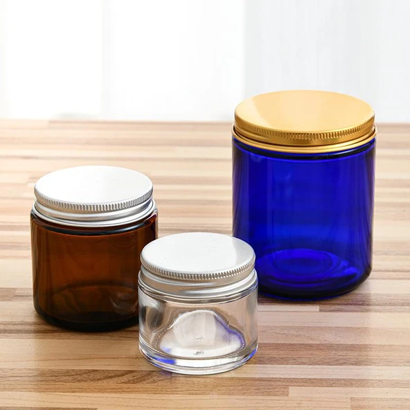DIY Aromaterapi Mum Cam Bardak - Kapaklı - Soya Wax Haznesi - 200g Şeffaf - 6