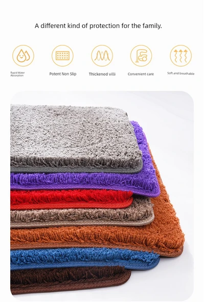 Emici Banyo Paspası - 40x60cm - Soluk Köri - 8