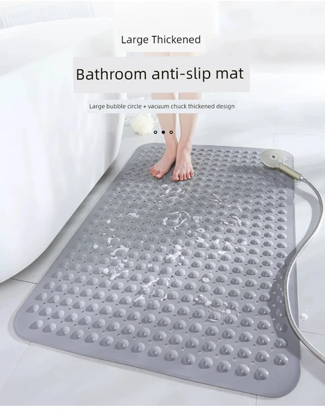 Kaymaz Banyo Halısı - 120x80cm Uzay Grisi Atmosfer Kabarcıklı - 5