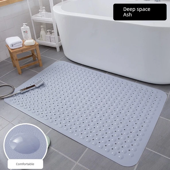 Kaymaz Banyo Halısı - 120x80cm Uzay Grisi Atmosfer Kabarcıklı