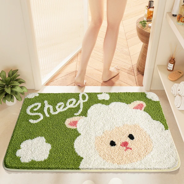 Tavşan Şekilli Emici Kaymaz Banyo Paspası - 50x80 cm - Küçük Koç