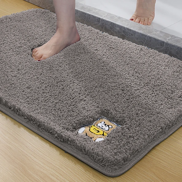 Emici Banyo Paspası - 40x60cm - Soluk Köri