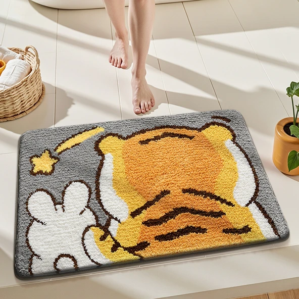 Çizgi Film Desenli Emici Kaymaz Banyo Paspası - 50x80cm Hayaller Gerçek Oluyor