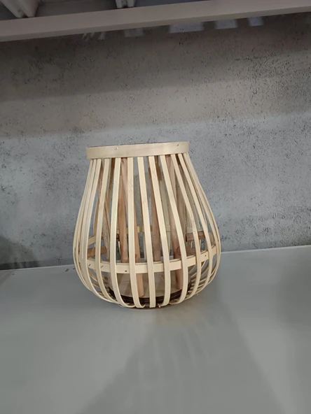 Bambu Fener - Kabak Şekilli - 23cm