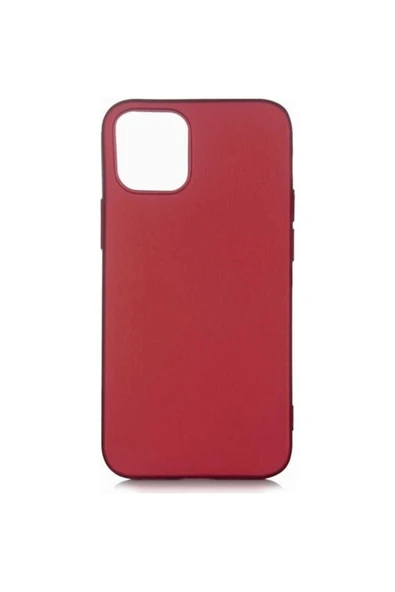 Buffay Apple Iphone 12 (6.1'') Premium Silikon Kılıf Bordo