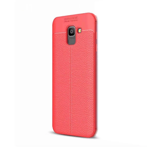 Gpack Samsung Galaxy J8 Kılıf Niss Silikon Deri DokuluNano Koruyucu - 4