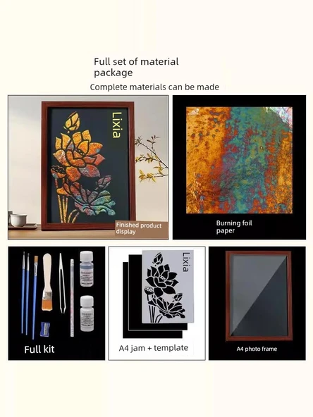 Kendin Yap Altın Varak Boyama Seti - Küçük Dolu - Resim 5