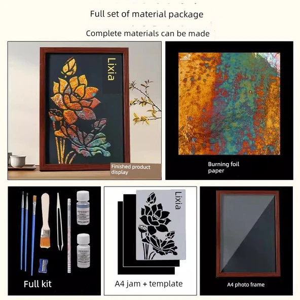 Kendin Yap Altın Varak Boyama Seti - Küçük Dolu - Resim 10