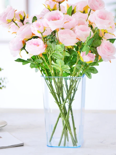 Taşınabilir Yuvarlak Şeffaf Çiçek Kovası Orta 1 - Büyük - Resim 4