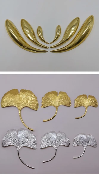Reçine Duvar Dekoru - Büyük Altın Yarım Küre 1'li Paket - 9