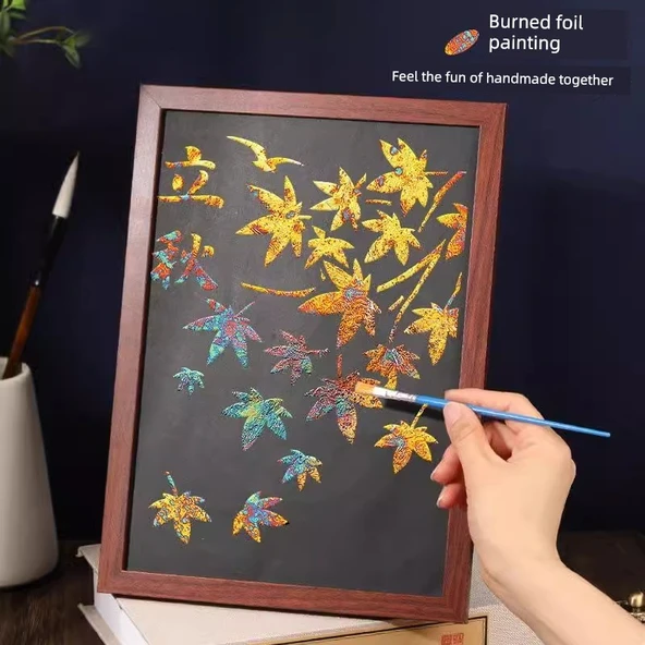 Kendin Yap Altın Varak Boyama Seti - Küçük Dolu - Resim 8