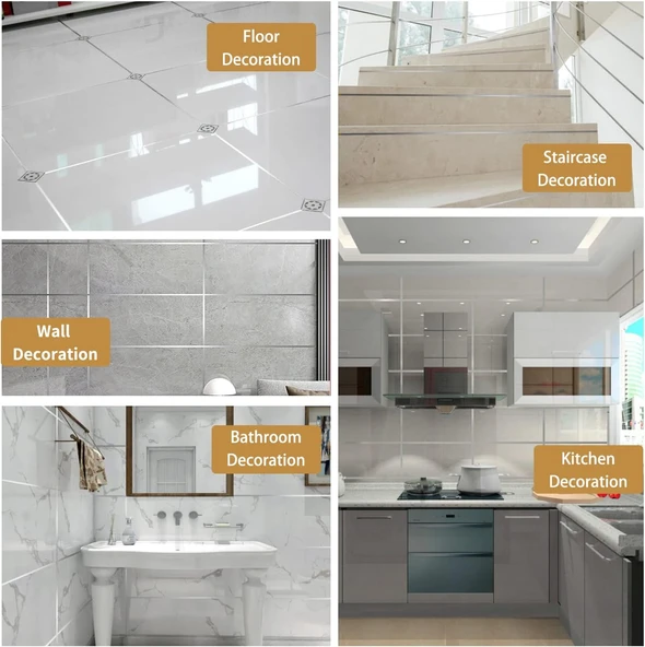 Fayans Arası Şerit Bant Dekoratif Kendinden Yapışkanlı Bant 1cm 50 Metre - 4