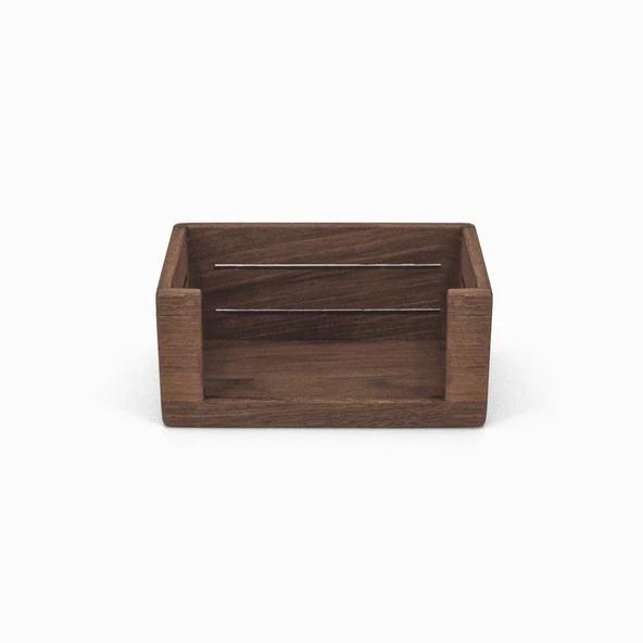 Woodsaka 3Line Kartvizit Kutusu - Ceviz - 11cm x 7.8cm x 4.5cm - 2
