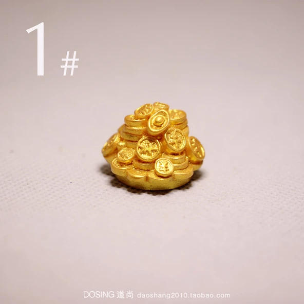 Reçine Altın Külçe Para Ağacı Model - No. 1 (Tekli Paket, 2-4cm)