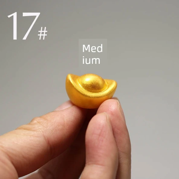 Reçine Altın Külçe Para Ağacı Model - Pembe (2-4cm)