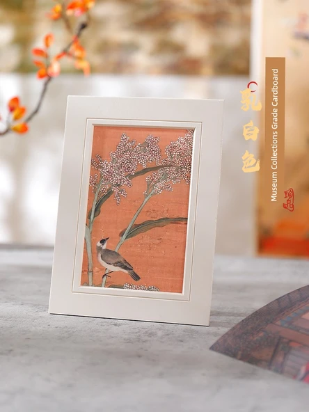 Asitsiz Karton Fotoğraf Çerçevesi - [5'li Paket] V Yuvalı A3 Fotoğraf, Krem Beyazı