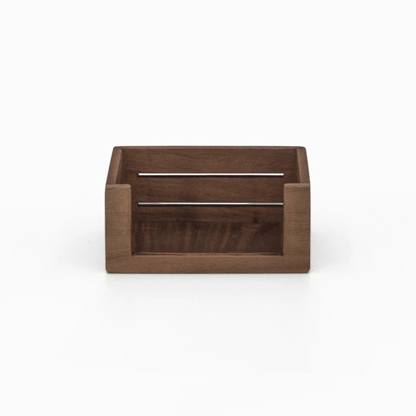 Woodsaka 3Line Kartvizit Kutusu - Ceviz - 11cm x 7.8cm x 4.5cm - 5