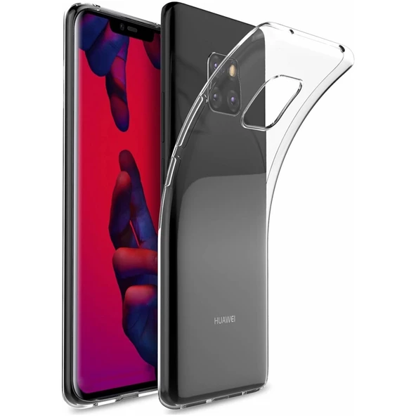 Gpack Huawei Mate 20 Pro Kılıf 02 mm SilikonFull Kapatan Cam