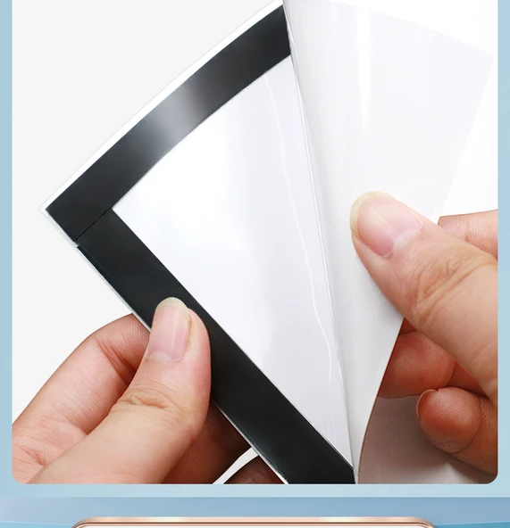 Manyetik Çerçeve Sticker - 50x70 cm - 2'li Paket (Altın/Gümüş) - 10