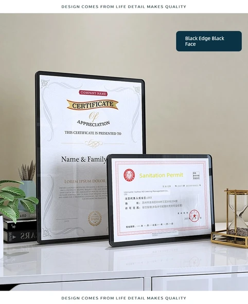 Alüminyum Alaşımlı A3 (Reklam, Poster) Çerçevesi 29.7*42cm - Altın Yaldızlı Gümüş - 8