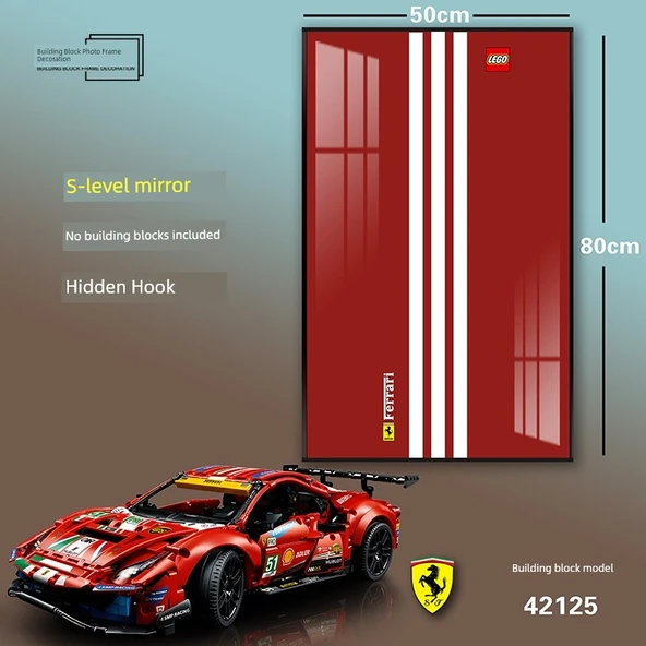 Ferrari 488-C Model Fotoğraf Çerçevesi (Araba Hariç)