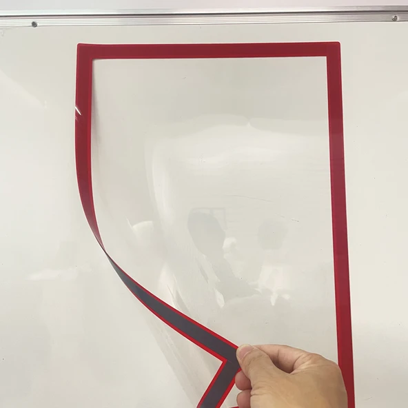 Manyetik A3 Tek Katmanlı Karpuz Kırmızısı Etiket - 2'li Paket